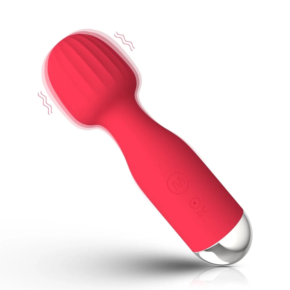 Mini Vibrators Wand Massagers for Women, Clitoral G Spot Vibrators for Female, Adult Toys for Lovers Partner Play, Red