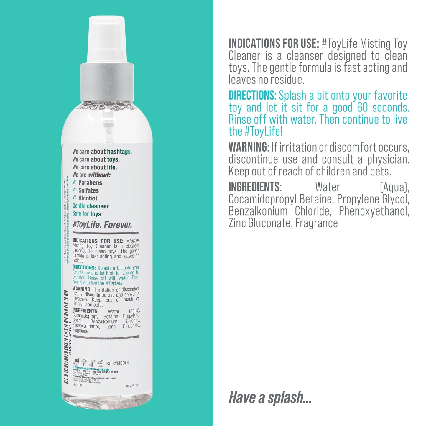 (2 Pack) Toy Life All-Purpose Misting Toy Cleaner, All Purpose Cleaning Solution, 8 Fl Oz