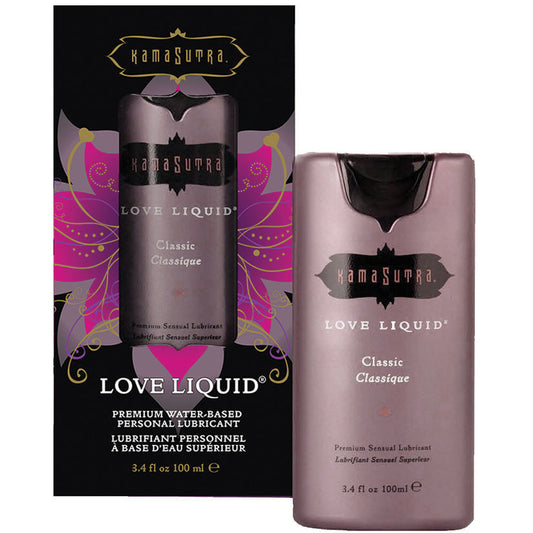 Kama Sutra Love Liquid Classic Premium Water Based Silky Glide Lubricant 3.4 Oz