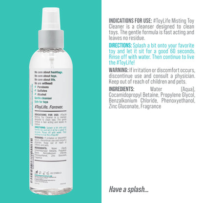 (2 Pack) Toy Life All-Purpose Misting Toy Cleaner, All Purpose Cleaning Solution, 8 Fl Oz